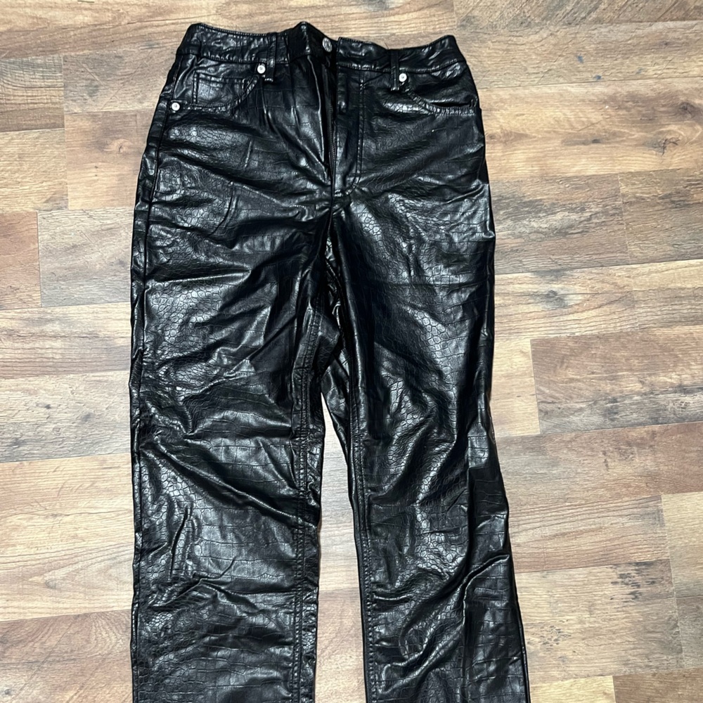 Express Black Faux Leather Pants